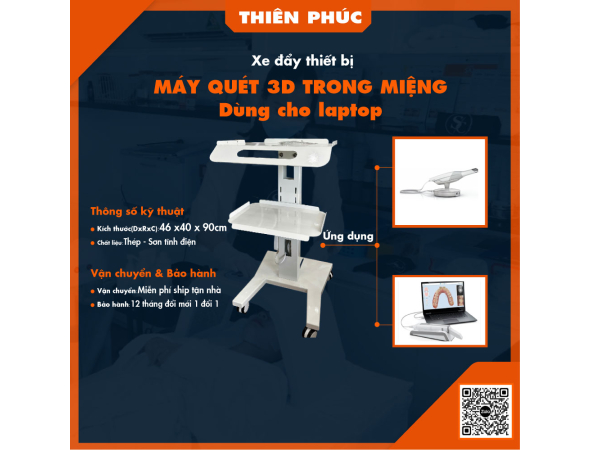 Xe đẩy máy scan nha khoa