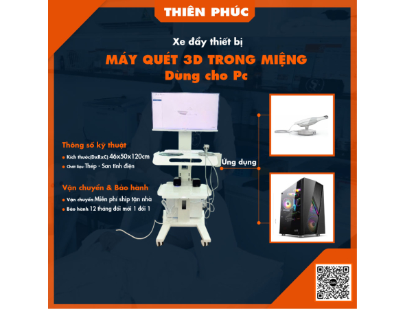 Xe đẩy máy scan 3d nha khoa dùng cho máy case