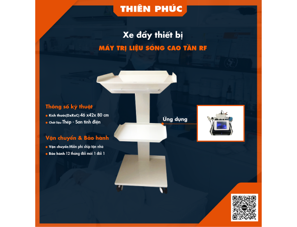 Xe đẩy máy trị liệu sóng cao tần RF 