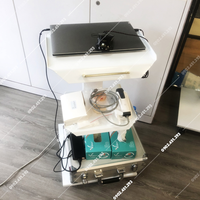 Xe đẩy nha khoa 3 tầng có ổ cắm điện  Tp01