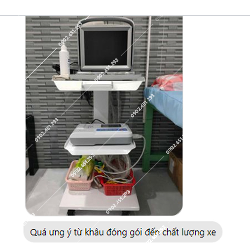 Xe đẩy thiết bị dùng cho phòng khám thú y