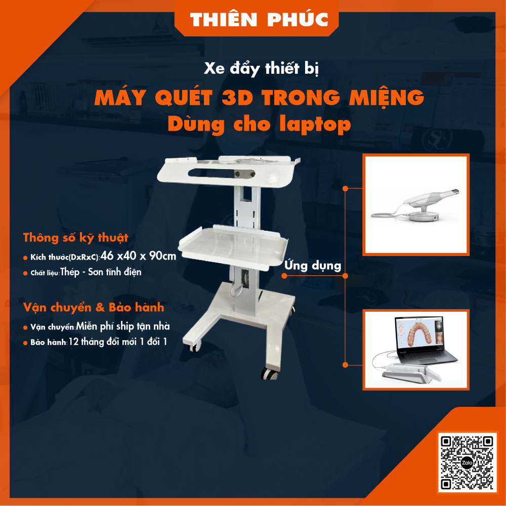 Xe đẩy máy scan nha khoa