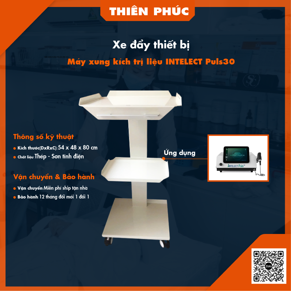 Xe đẩy máy xung kích trị liệu INTELECT Puls 30