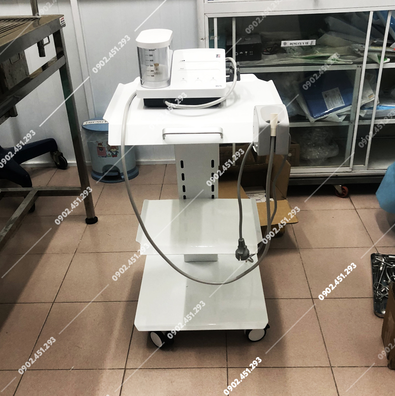 Xe đẩy nha khoa 3 tầng có ổ cắm điện và tay gài máy khoan implant TP04