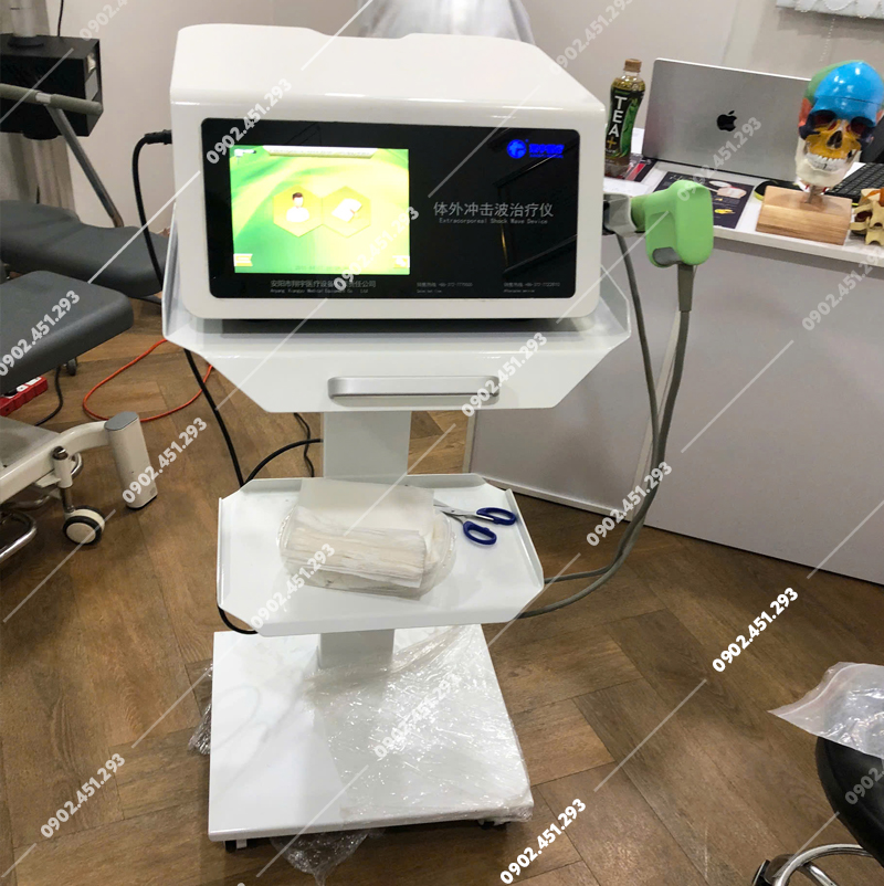 Xe đẩy máy điều trị sóng xung kích