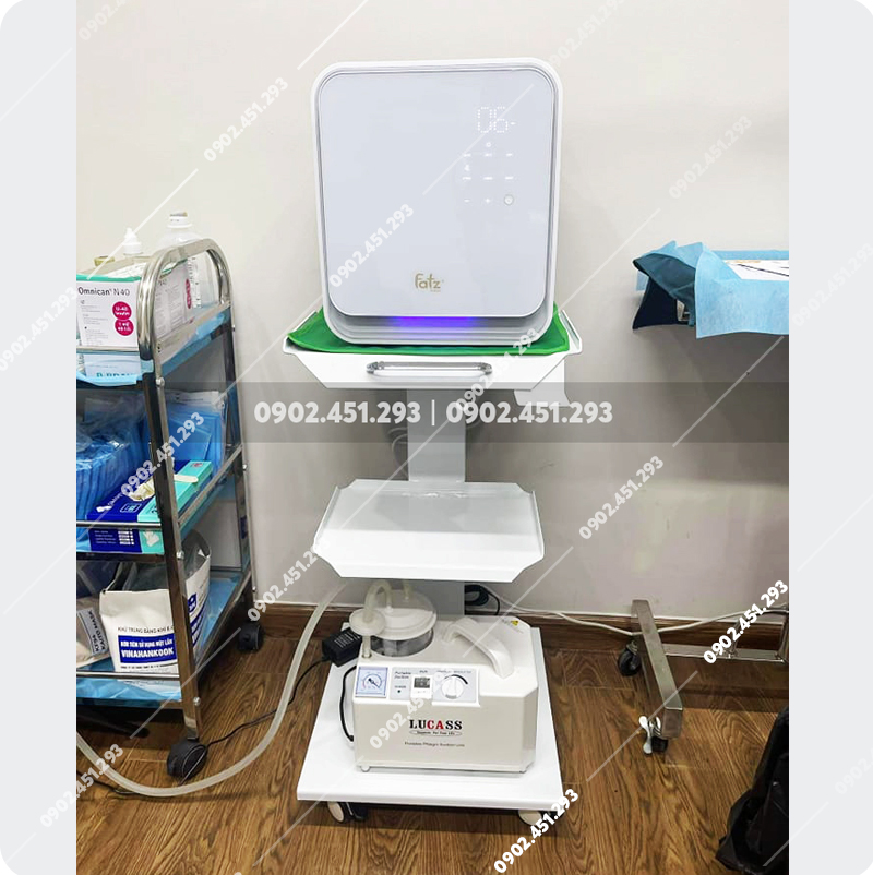 Xe đẩy nha khoa 3 tầng không có ổ cắm điện