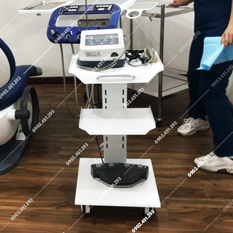 Xe đẩy nha khoa 3 tầng tháo rời có ổ cắm điện TP03