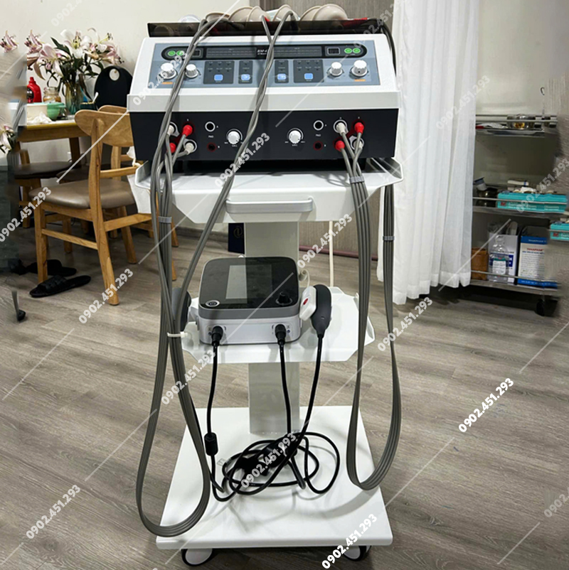Xe đẩy thiết bị dùng cho máy xung kích trị liệu, máy điện xung giác hút và thiết bị vật lý trị liệu...